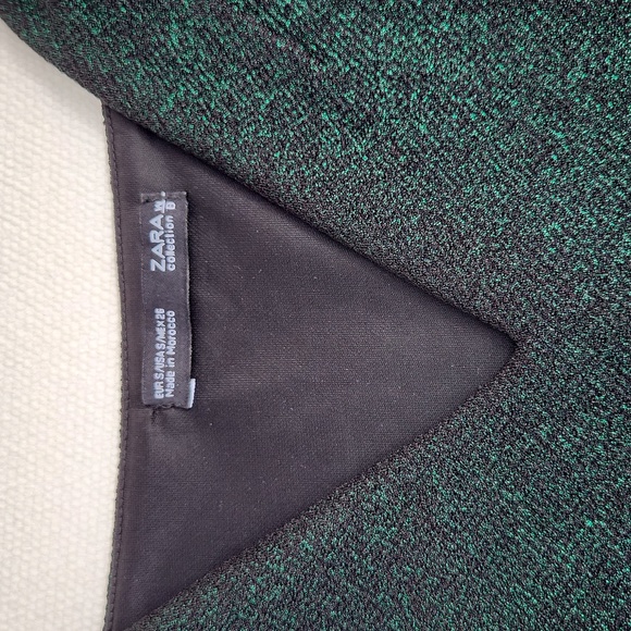 XS Vintage Zara statement Top metallic green - Picture 4 of 5